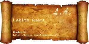 Lakits Anett névjegykártya